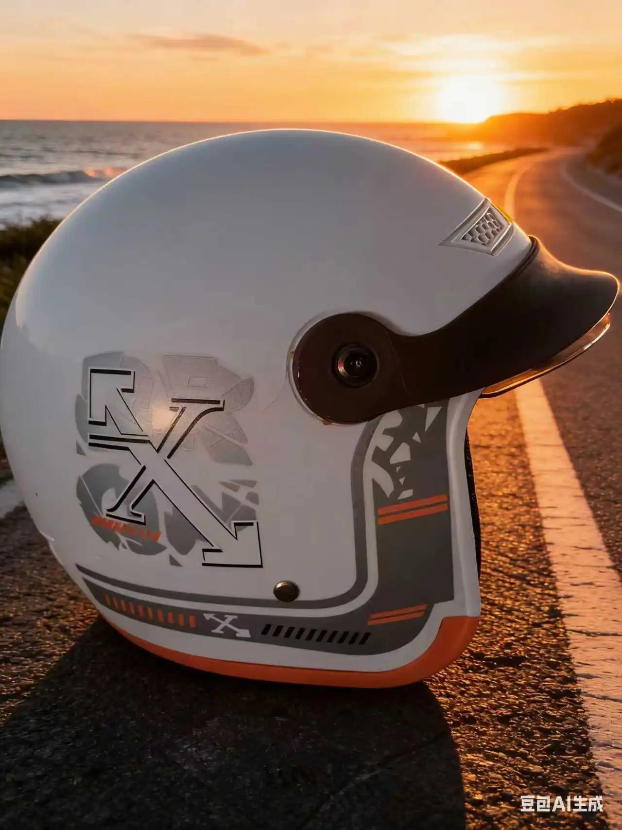 Versatile All-Season Motorcycle Half Helmet