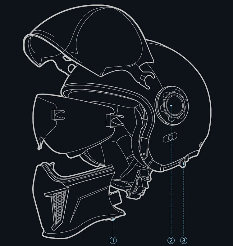 Retro Style Modular Motorcycle Helmet