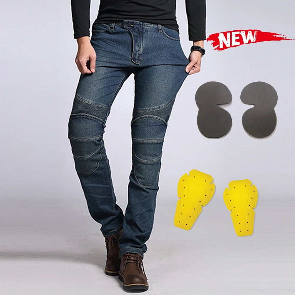 Summer Motorcycle Jeans with Protective Pads