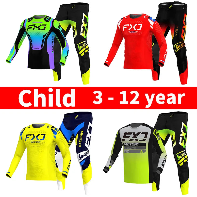 Kids Motocross Jersey and Pants Set
