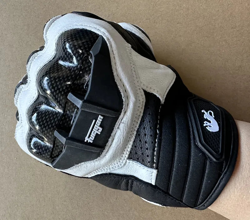 Leather Touchscreen Motocross Gloves