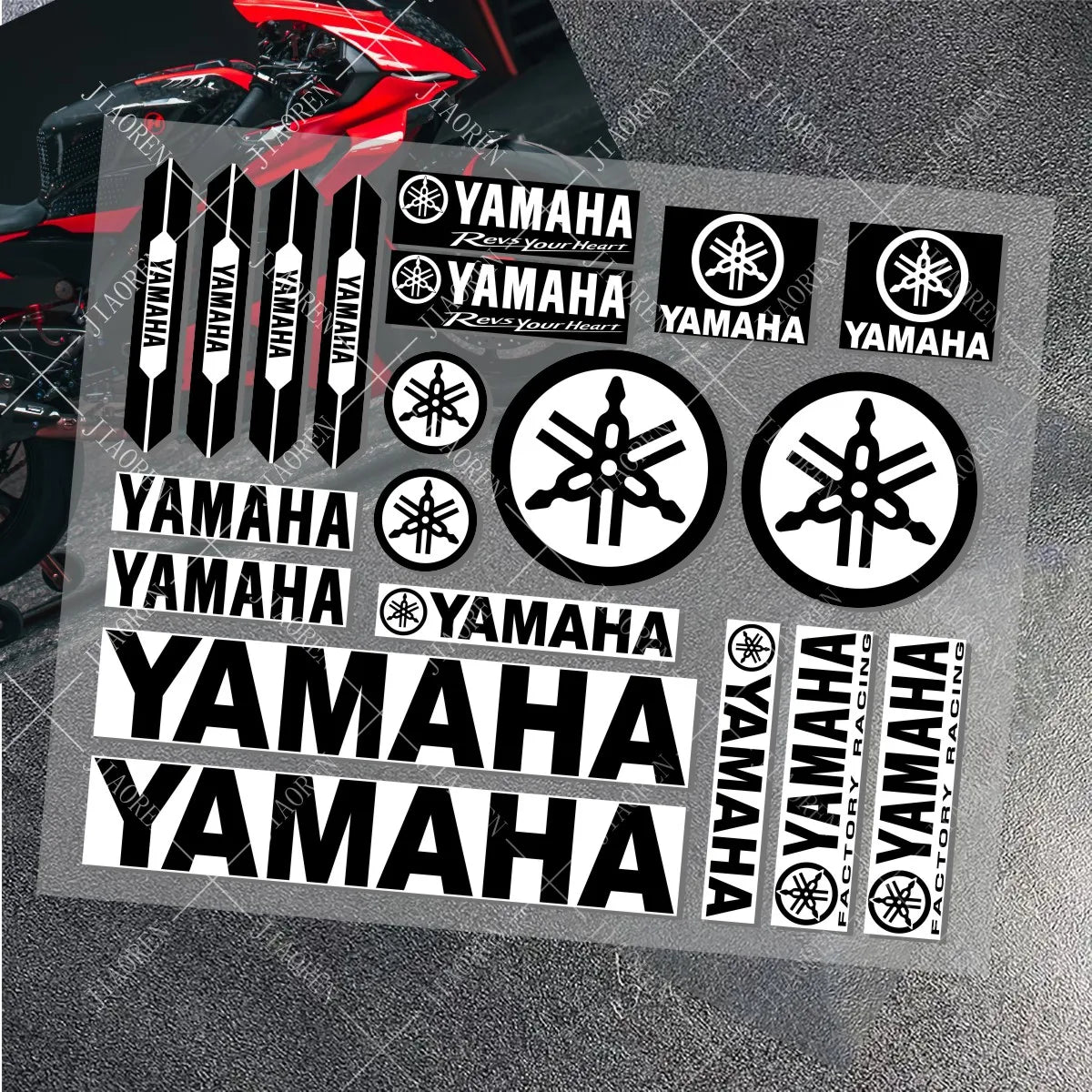 Yamaha Vinyl Motorcycle Sticker Set