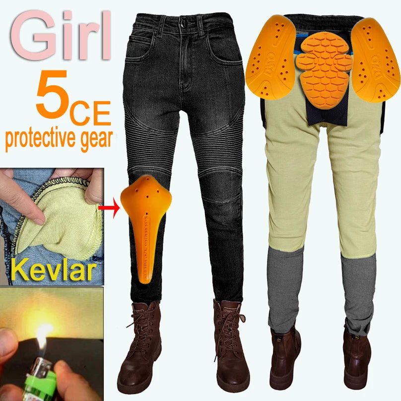 Aramid Fiber Motorcycle Pants for Men - Kevlar Moto Jeans