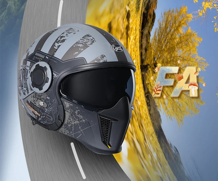 Retro Style Modular Motorcycle Helmet