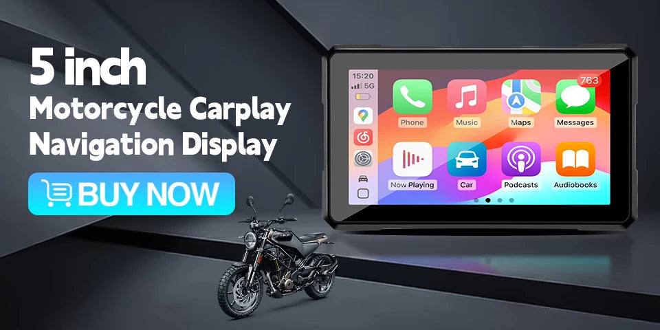Universal Motorcycle Monitor with CarPlay & Android Auto