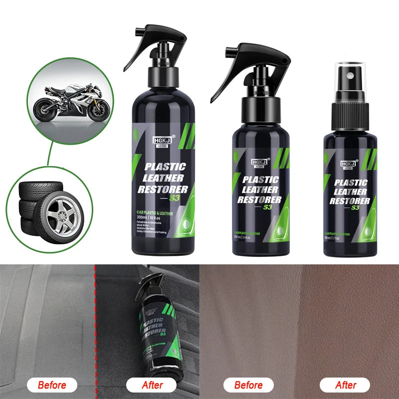 Motorcycle Plastic Restorer Back to Black Gloss Kit