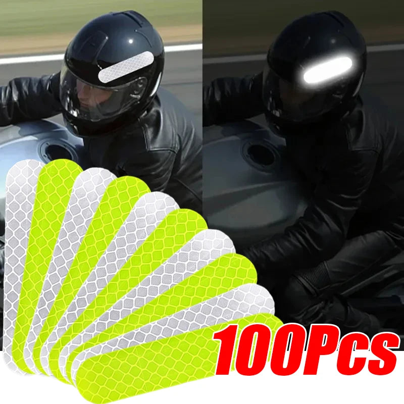 Reflective Warning Stickers for Motorcycle Helmets