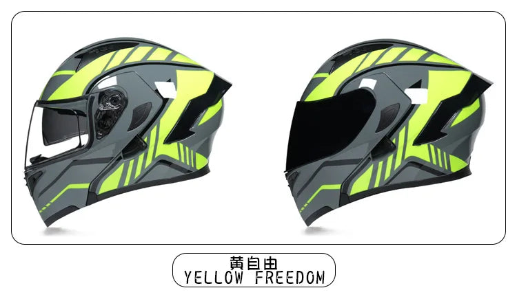 Fire Red Bluetooth Motocross Modular Motorcycle Helmet