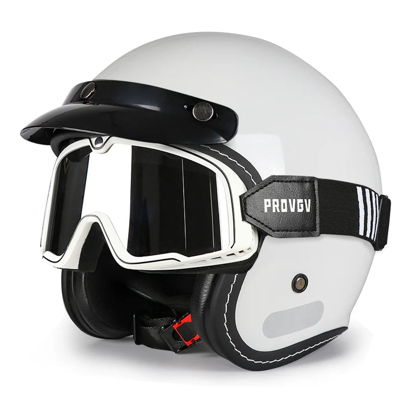 Retro Classic DOT Certified Motorcycle Helmet