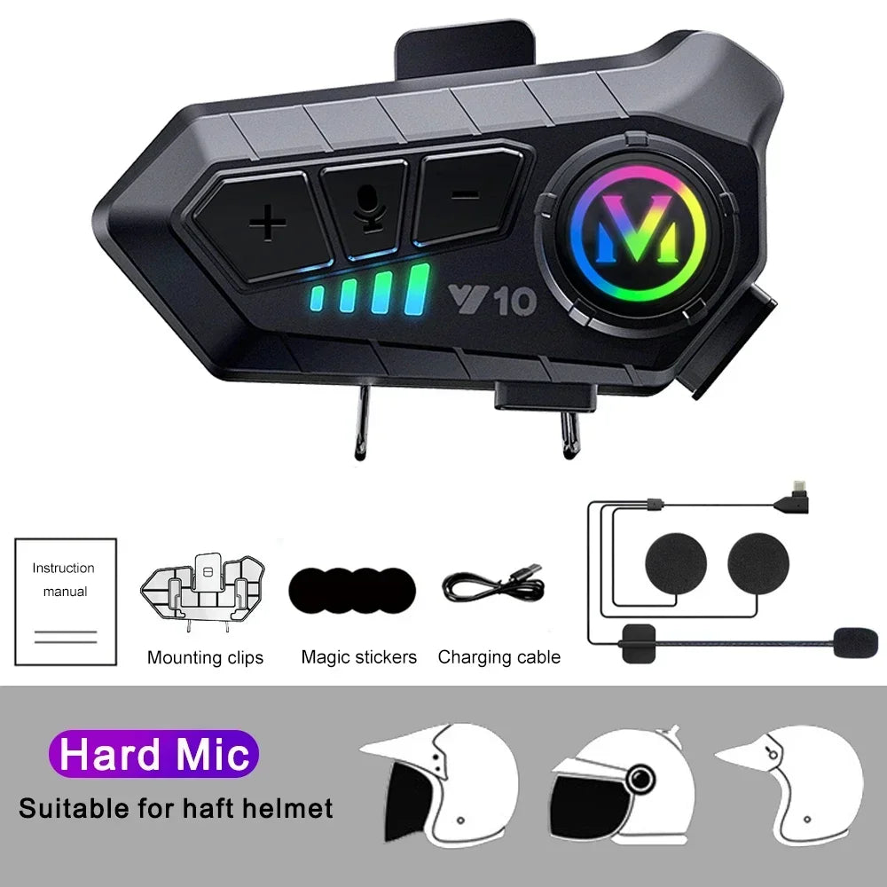 Bluetooth Helmet Headset Lights