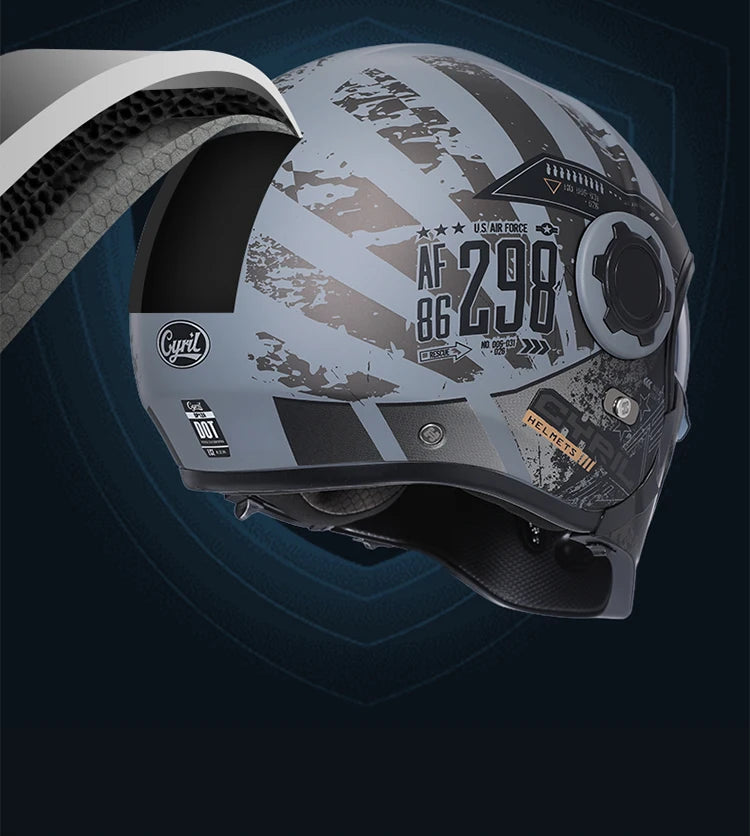 Retro Style Modular Motorcycle Helmet