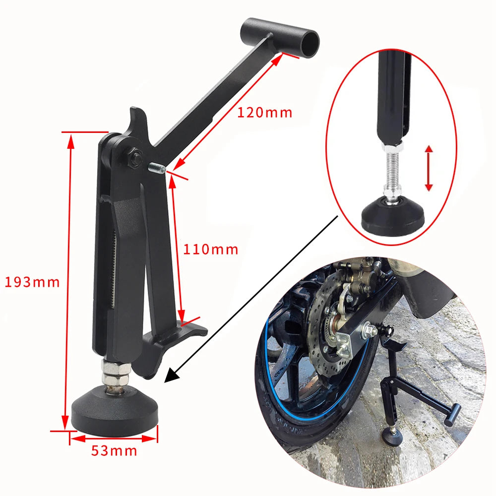 Heavy-Duty Motorcycle Front and Rear Stand Combo