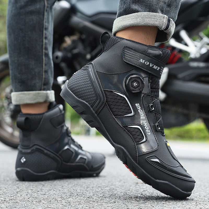 Men's Leather Racing Boots