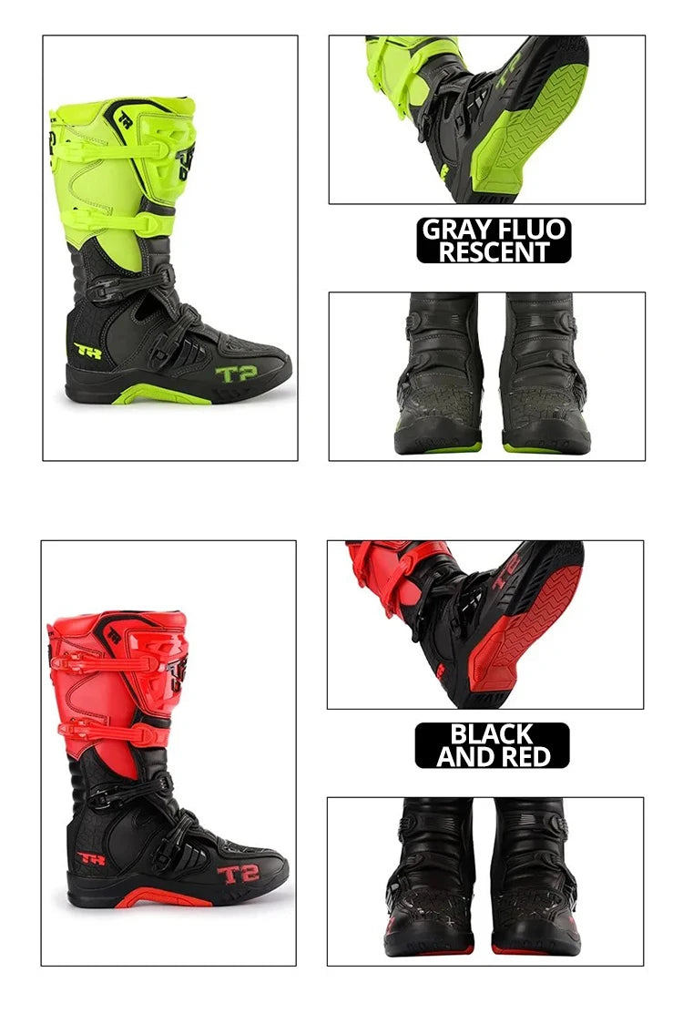 Professional Motocross Racing Long Boots