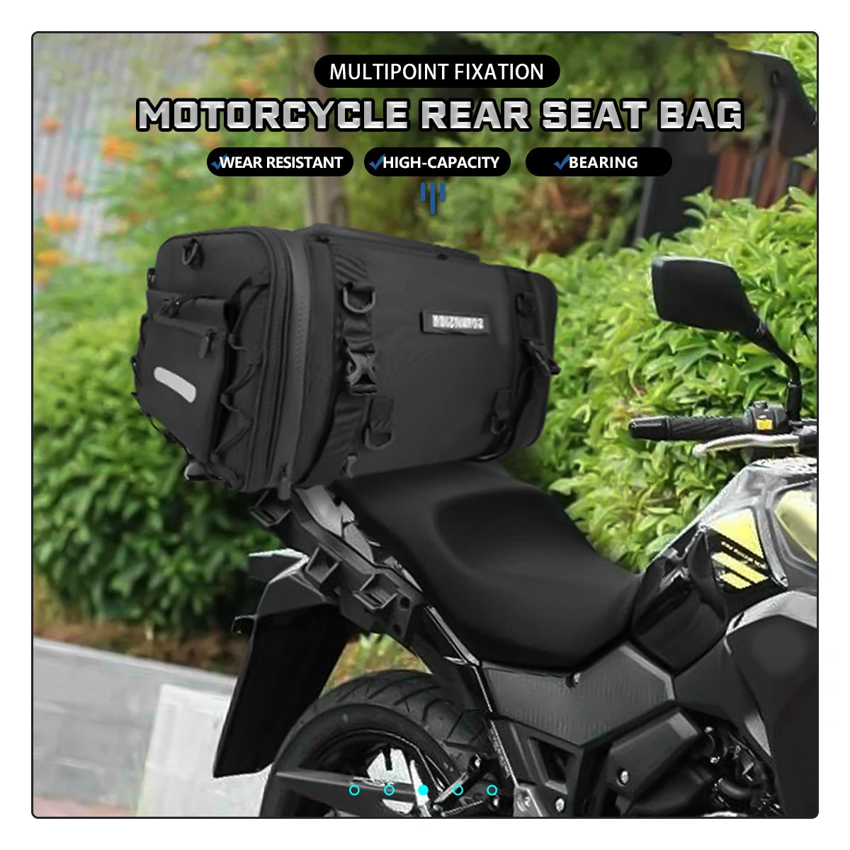 Waterproof Motorcycle Rear Seat Bag 35L-60L Luggage