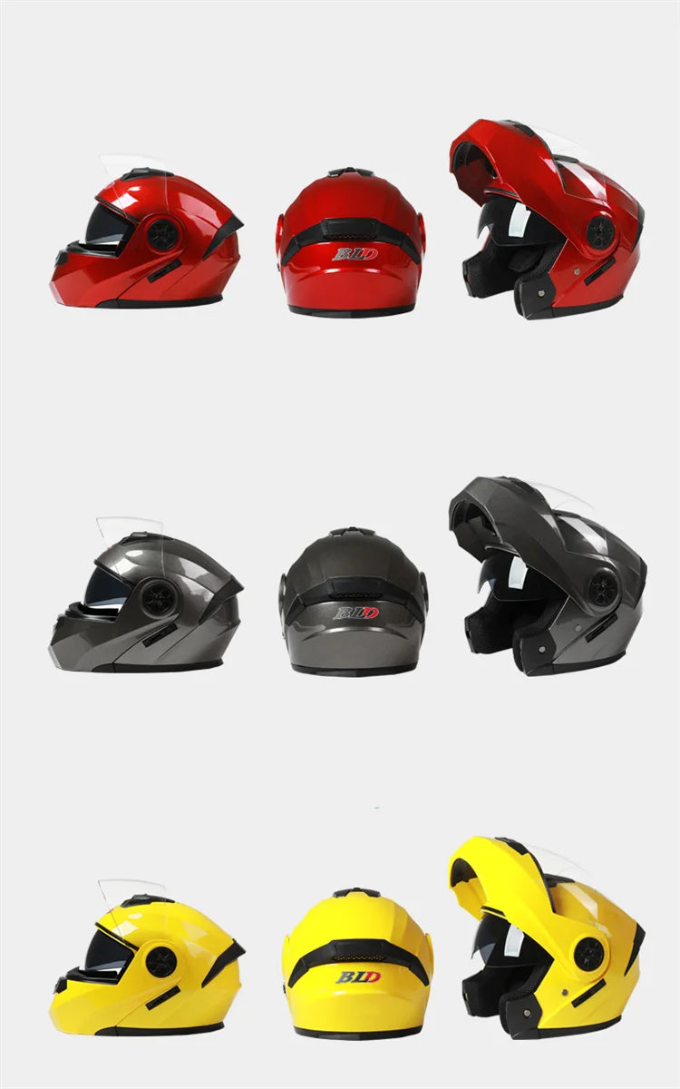 Dual Lens Flip-Up Modular Motorcycle Helmet