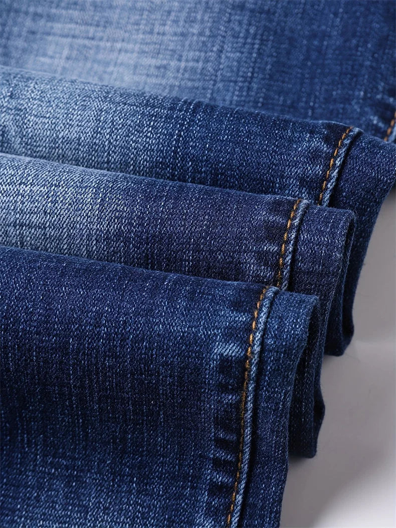 Trendy Men's Motorcycle Jeans Straight Leg Denim Pants