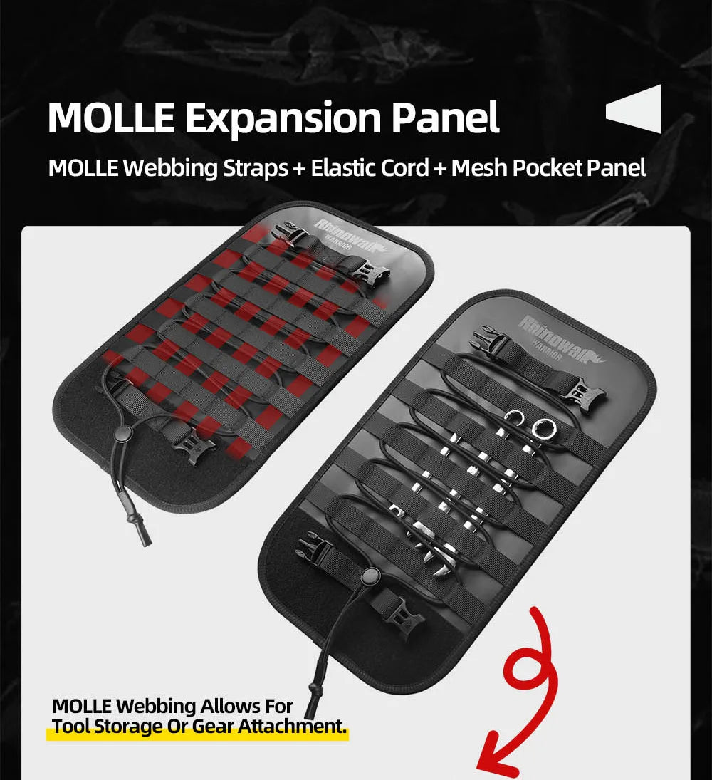 Waterproof Motorcycle Saddle Bag with MOLLE Expansion