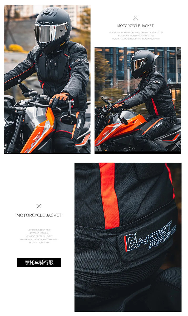 Men's Racing Motorcycle Jacket – Waterproof, Insulated