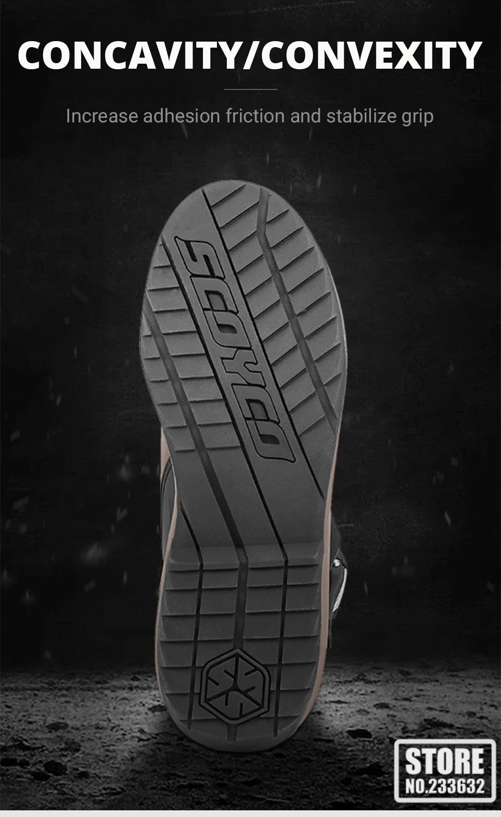 SCOYCO Cowhide Motocross Boots Men's Waterproof Motorcycle Boots