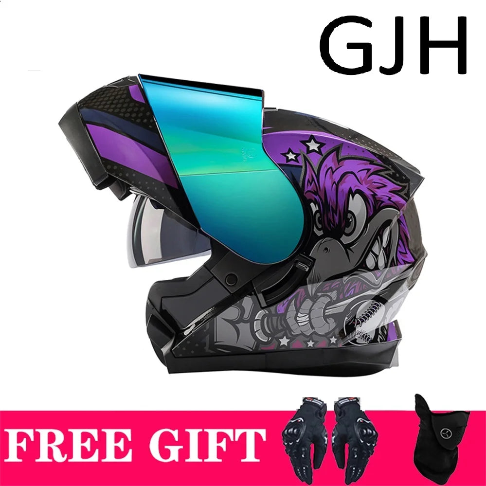 Double Visor Flip-Up Motorcycle Helmet