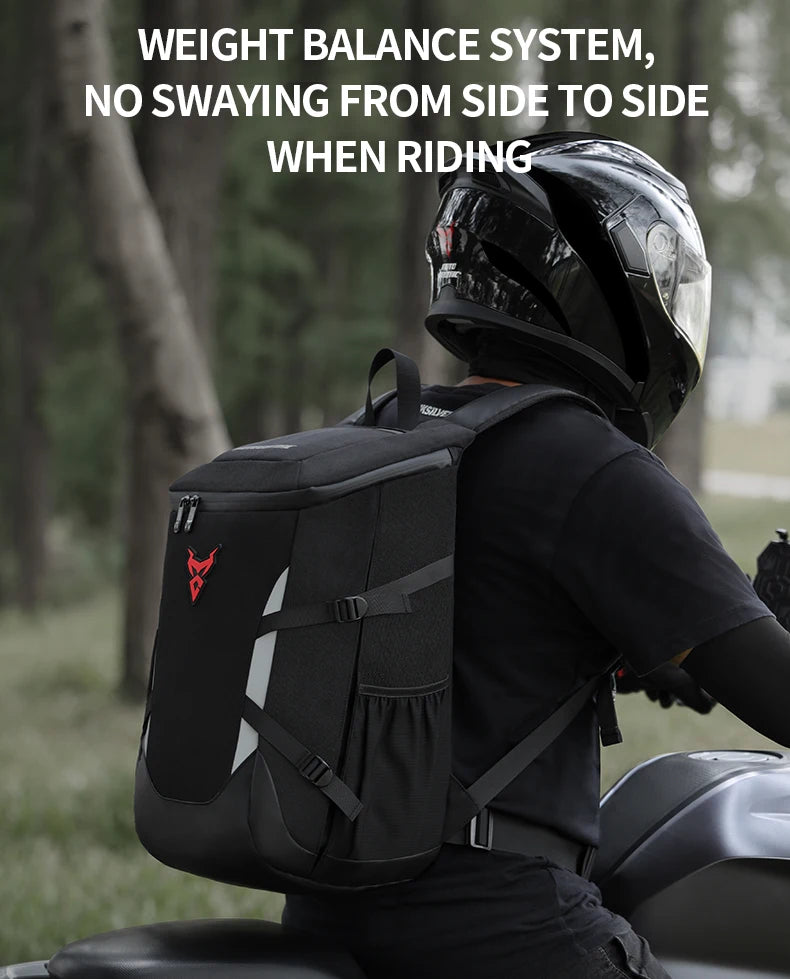 Reflective Waterproof Motorcycle Helmet Backpack
