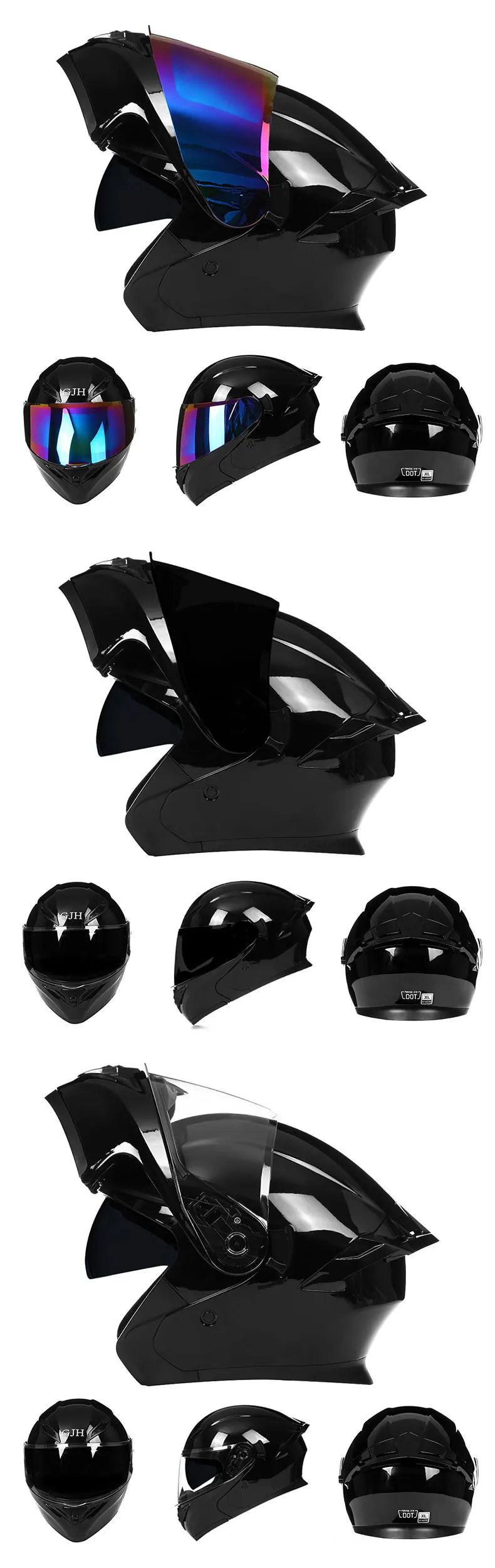 Double Visor Flip-Up Motorcycle Helmet