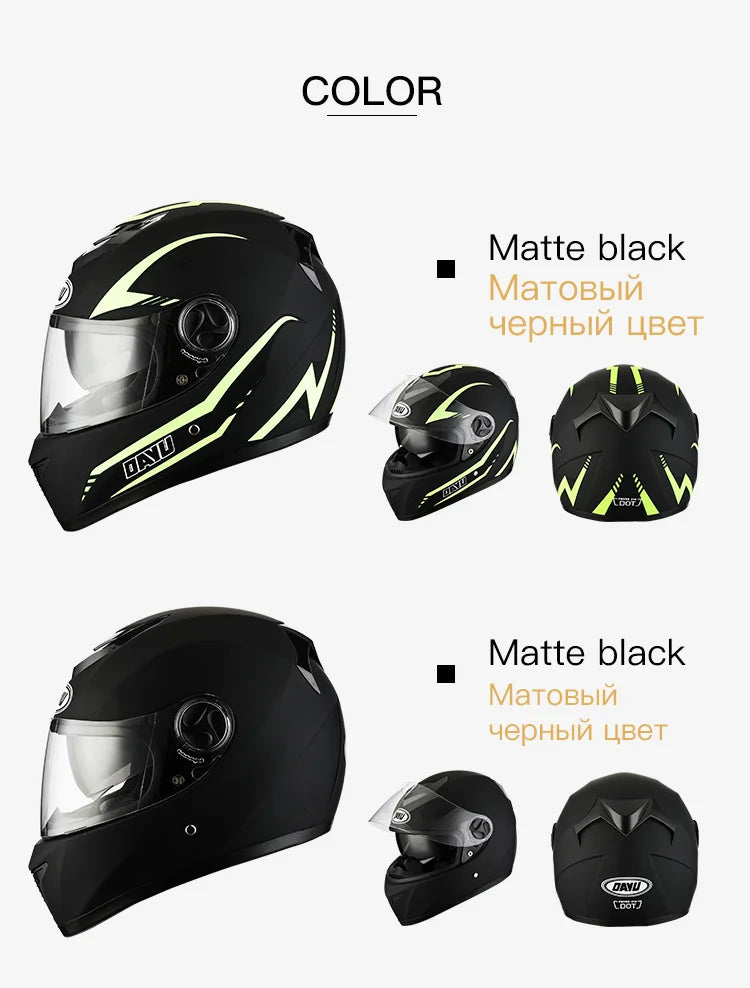 Dual Visor Full Face Modular Motorcycle Helmet