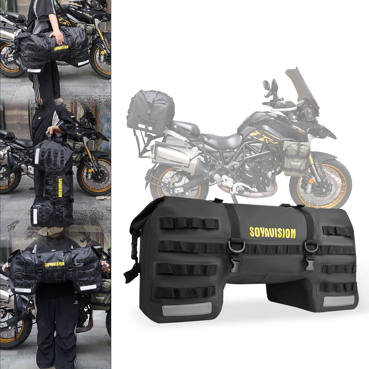 Waterproof Motorcycle Tail Bag 66L