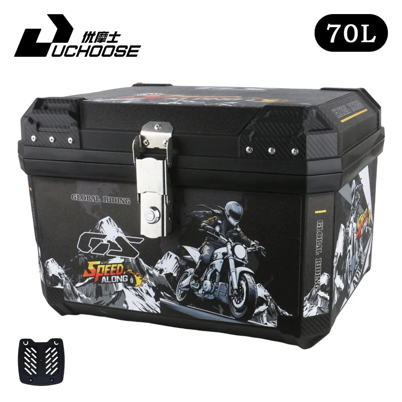Universal 70L Motorcycle Tail Box Trunk