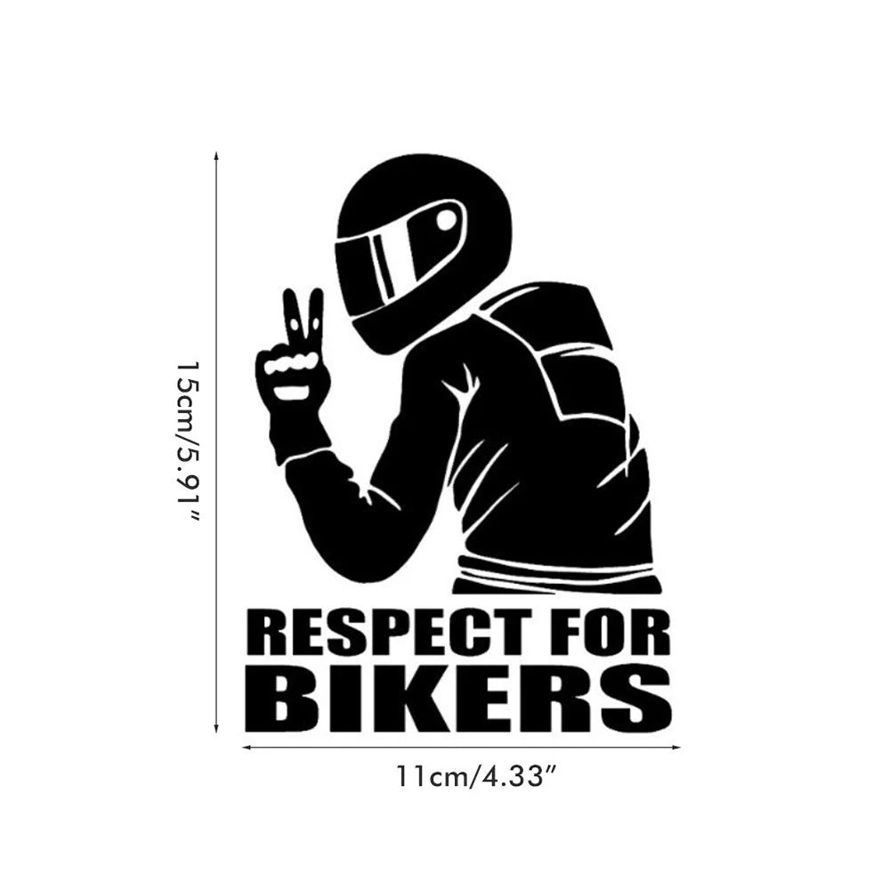 Respect Biker Vinyl 3D Sticker