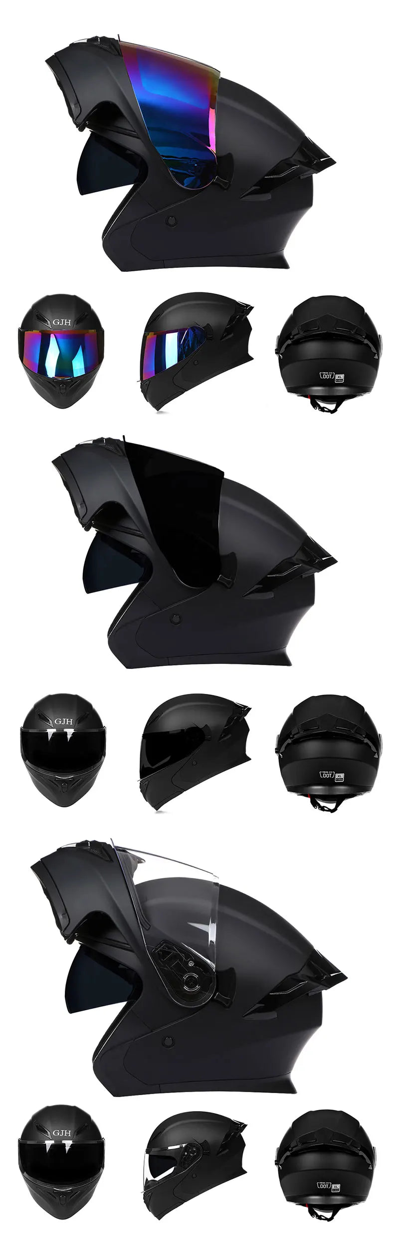 Double Visor Flip-Up Motorcycle Helmet