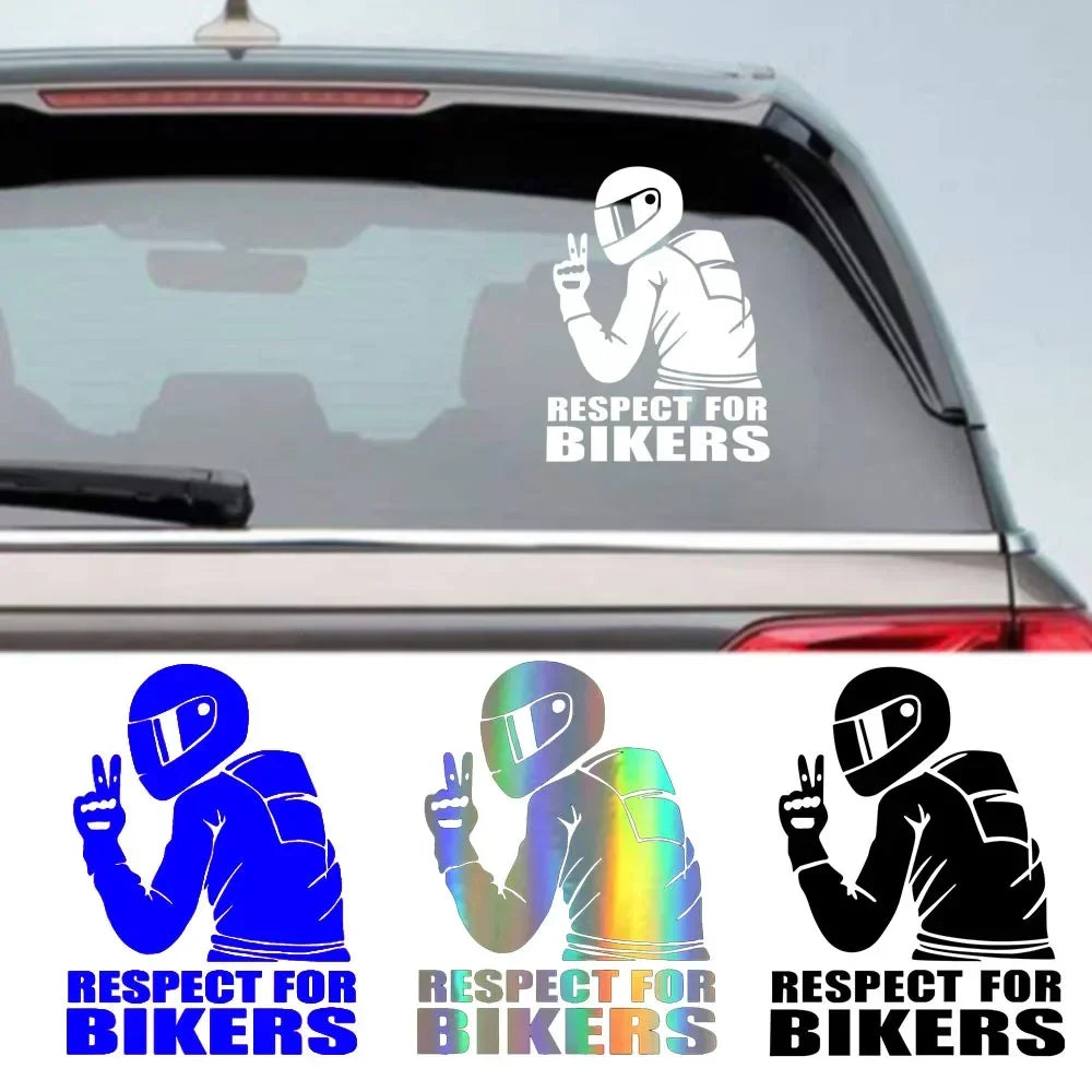 Respect Biker 3D Vinyl Sticker