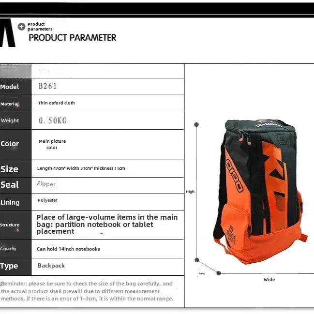 Waterproof Motorcycle Backpack – High Capacity Cross-Country