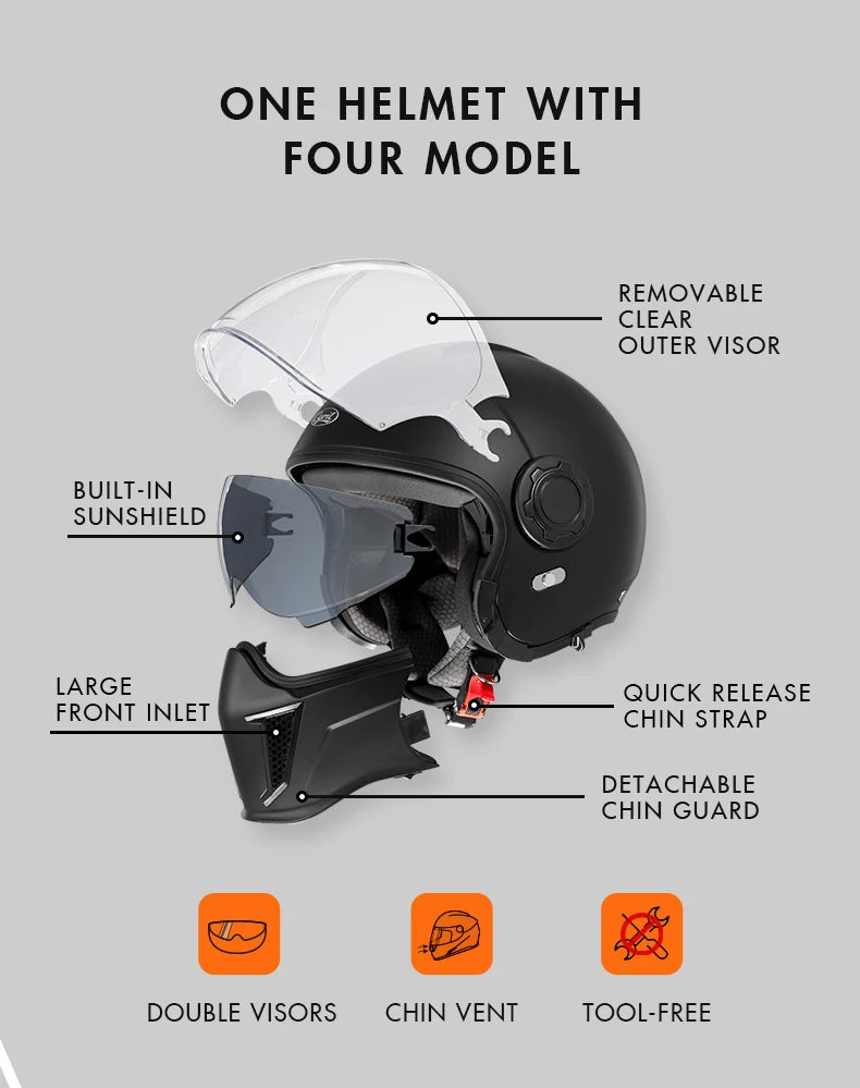 Cyril Motorcycle Helmet for Men and Women