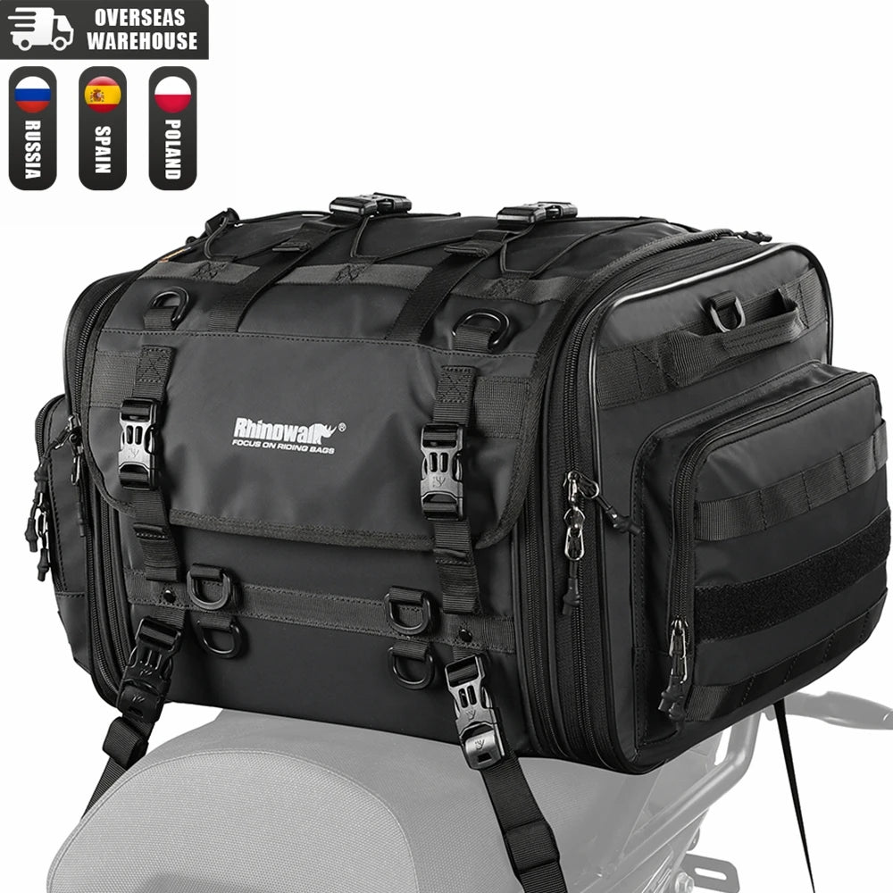 Waterproof Motorcycle Rear Seat Bag 35L-60L Luggage