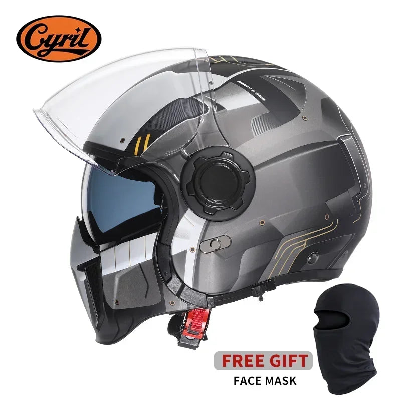 Retro Style Modular Motorcycle Helmet