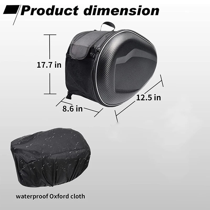 Black Waterproof Motorcycle Side Bags