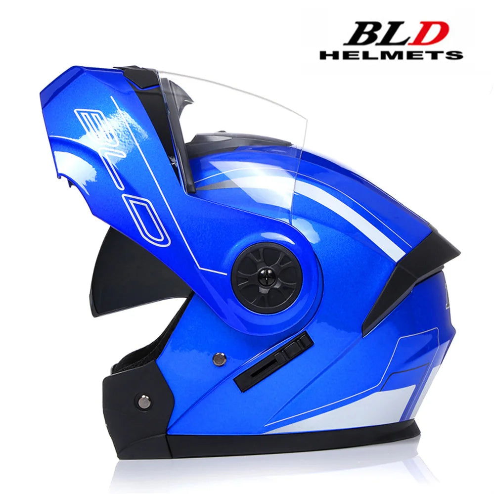 Dual Lens Flip-Up Modular Motorcycle Helmet