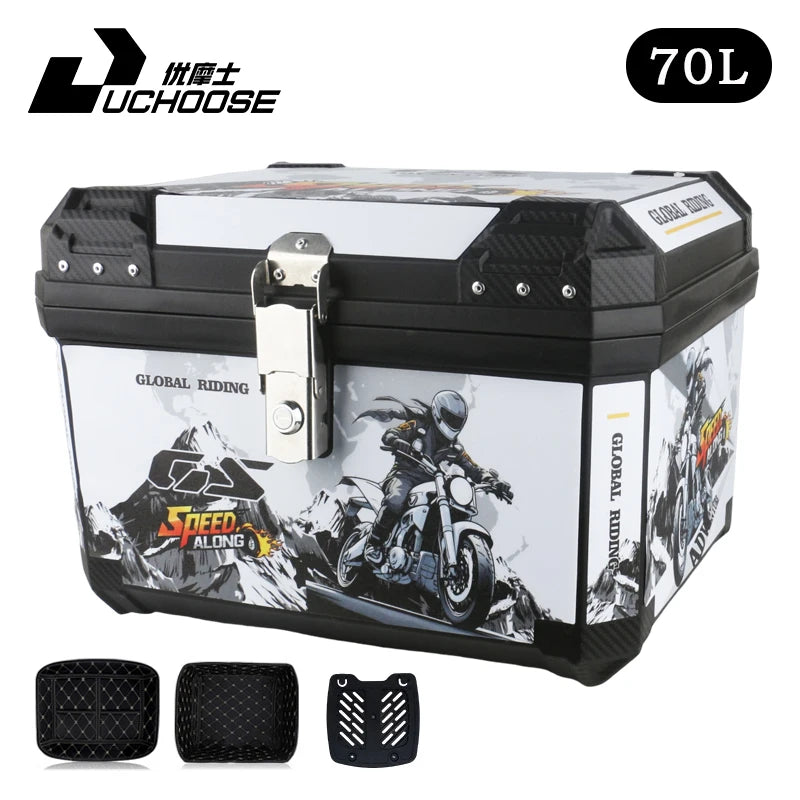 Universal 70L Motorcycle Tail Box Trunk