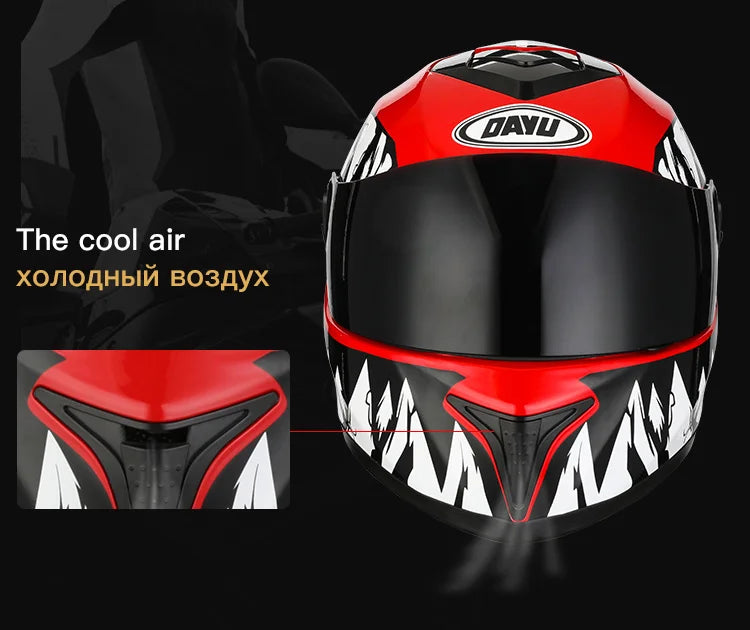 Dual Visor Full Face Modular Motorcycle Helmet