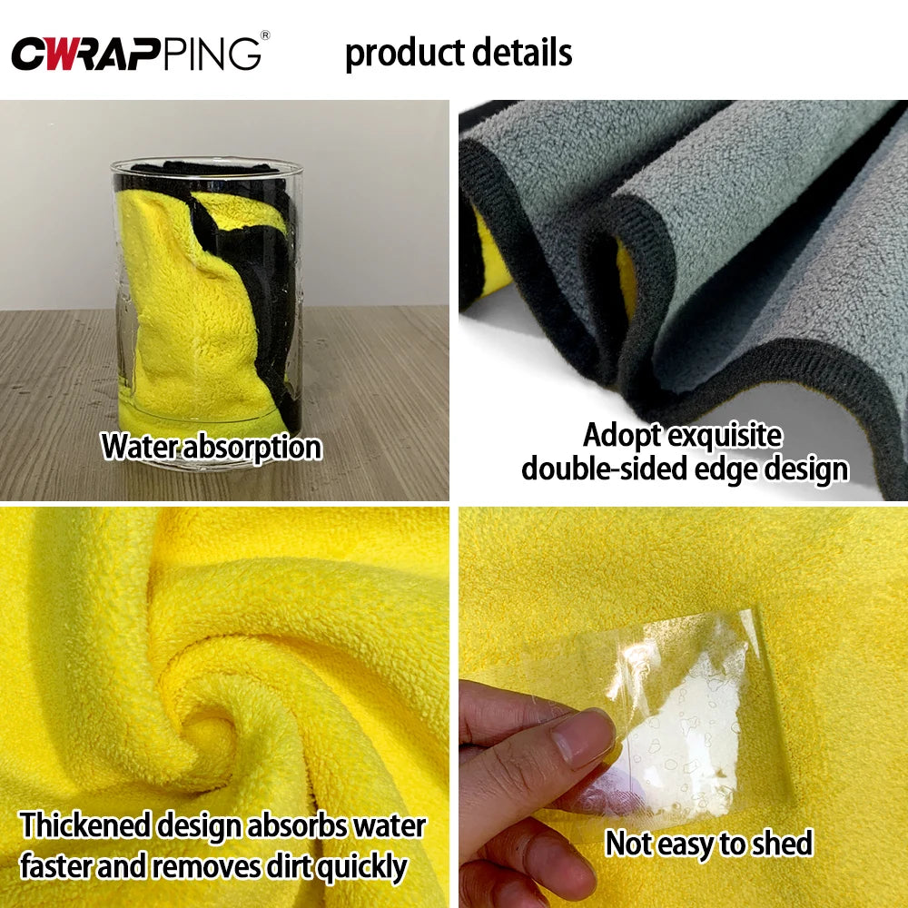 Motorcycle Microfiber Towel Set for Effortless Cleaning