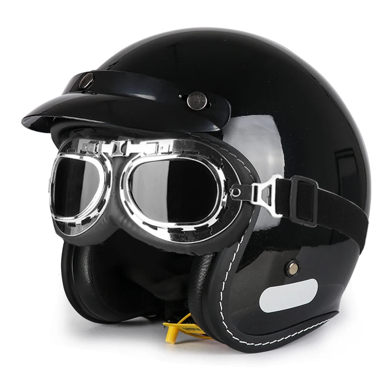 Retro Classic DOT Certified Motorcycle Helmet