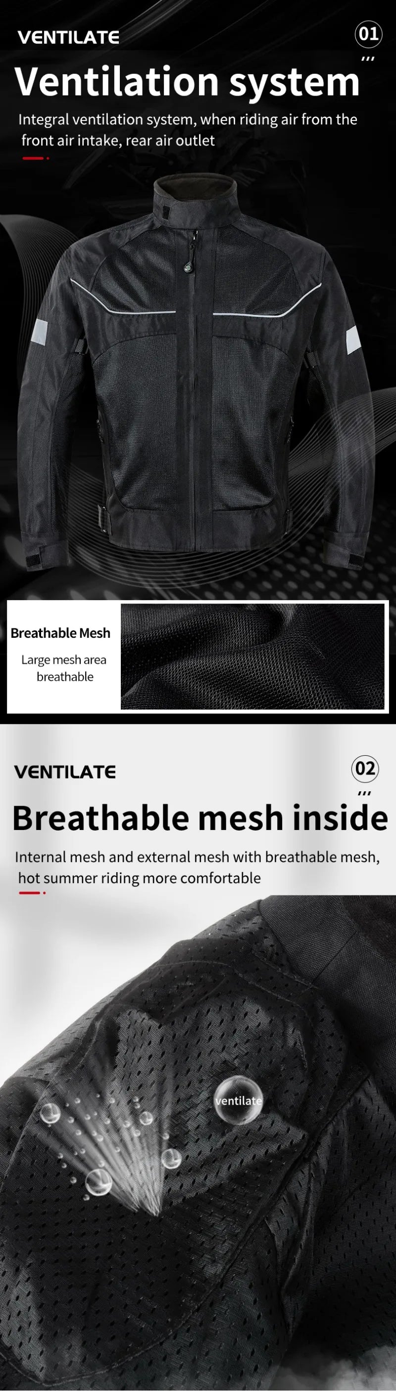 Reflective Motocross Jacket Summer