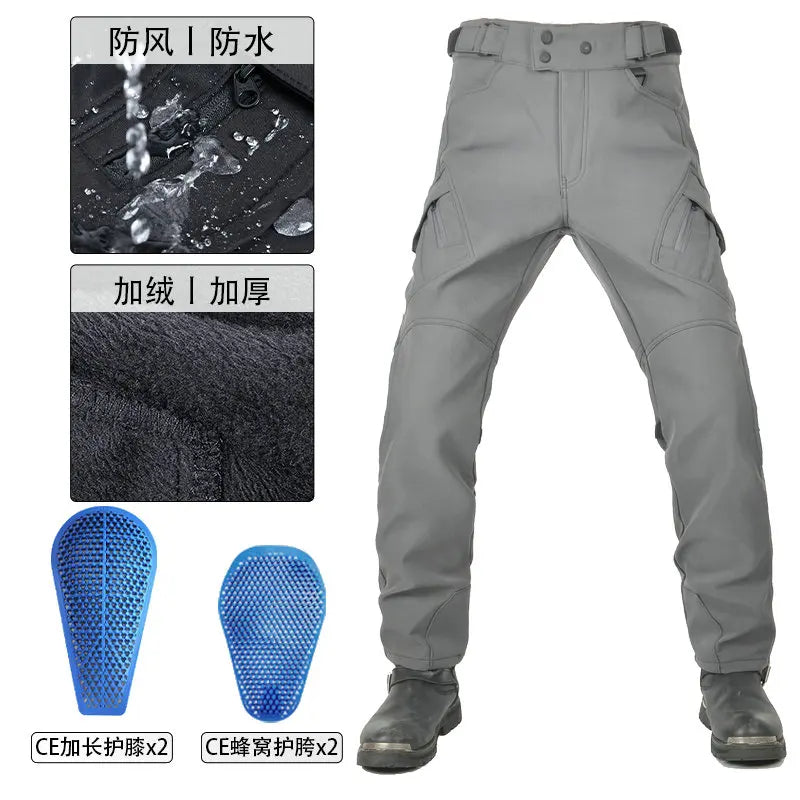 Classic Motorcycle Rider Pants for Autumn and Winter