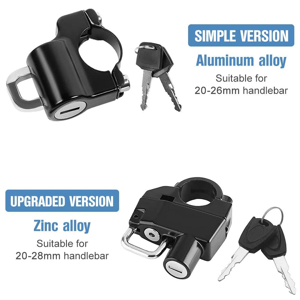 Motorcycle Helmet Lock with 2 Keys