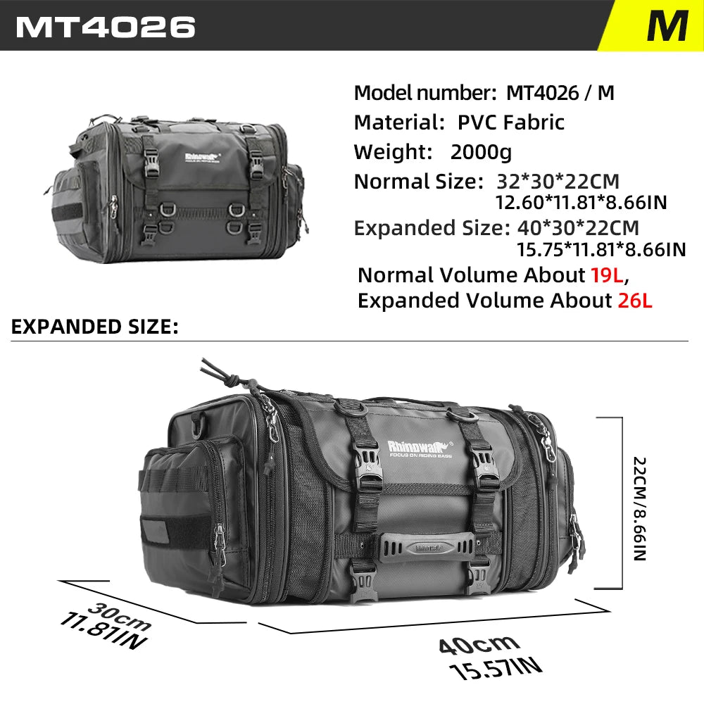 RhinoWalk Waterproof Motorcycle Travel Luggage Bag