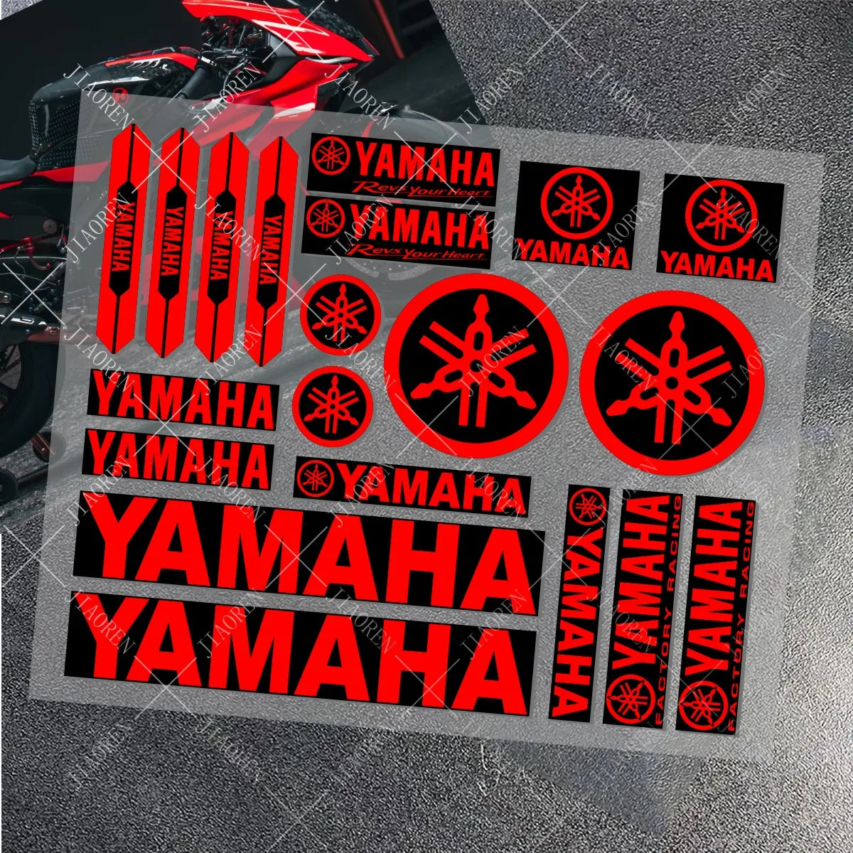 Yamaha Vinyl Motorcycle Sticker Set