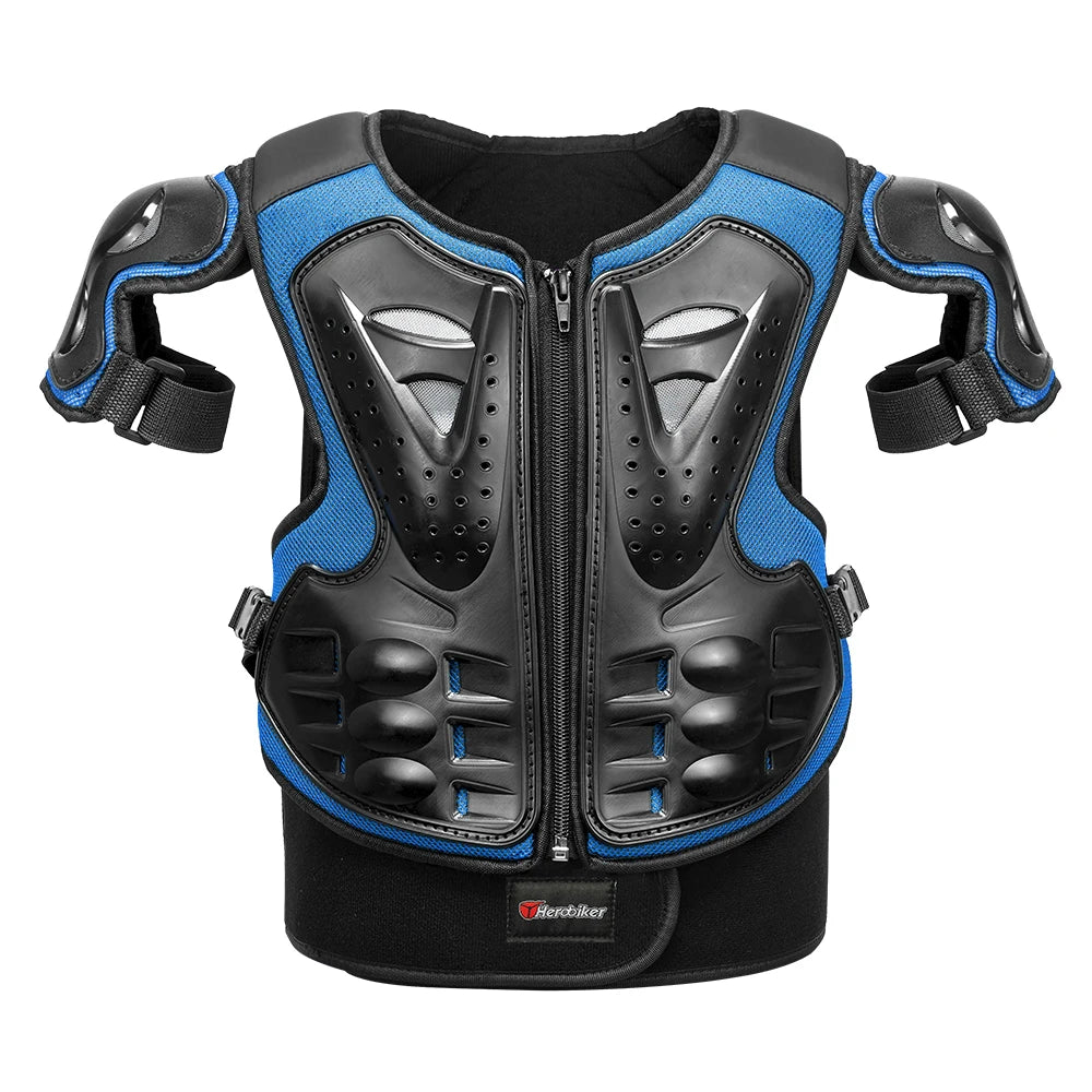 Kids Motorcycle Armor Vest Set with Elbow and Knee Pads