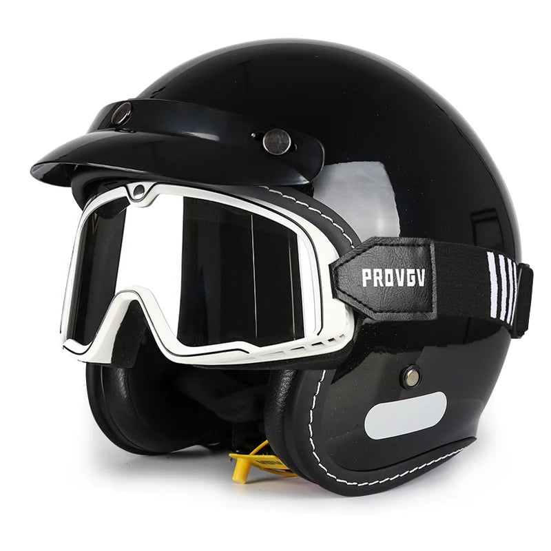 Retro Classic DOT Certified Motorcycle Helmet
